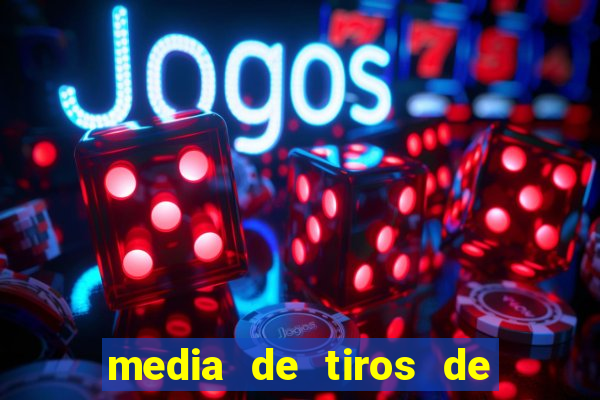 media de tiros de meta por jogo